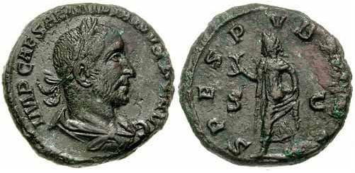 RIC 51a Aemilian AE Sestertius