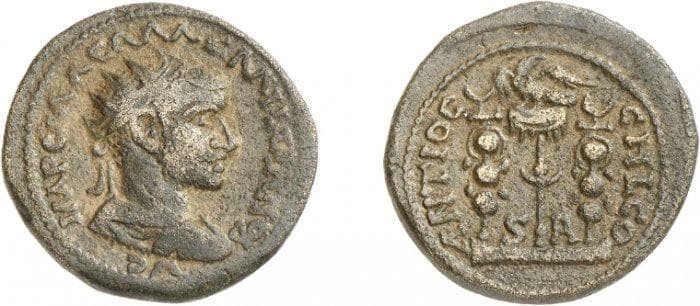 Antioch Pisidia Krzy 3 Aemilian, AE of Antioch, Pisidia, 253 AD