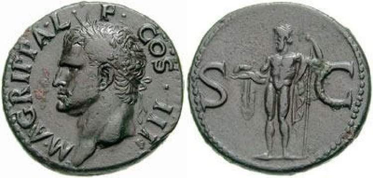 RIC 58 Sear5 #1812 Agrippa, AE As