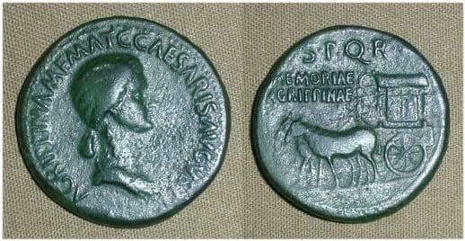 RIC 42 Agrippina Senior AE Sestertius
