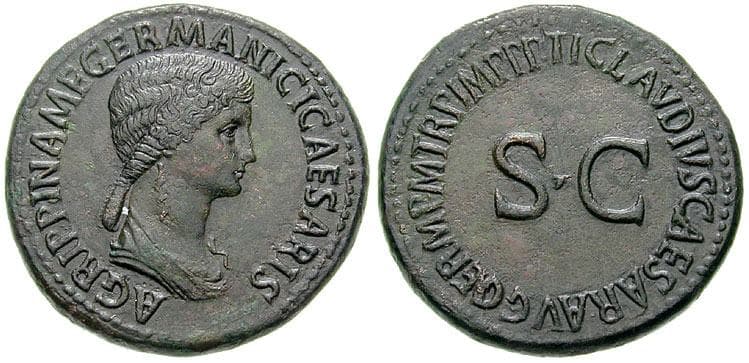 RIC 103 Agrippina Senior AE Sestertius
