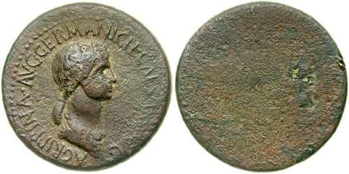 RIC 103note Agrippina II, AE Sestertius