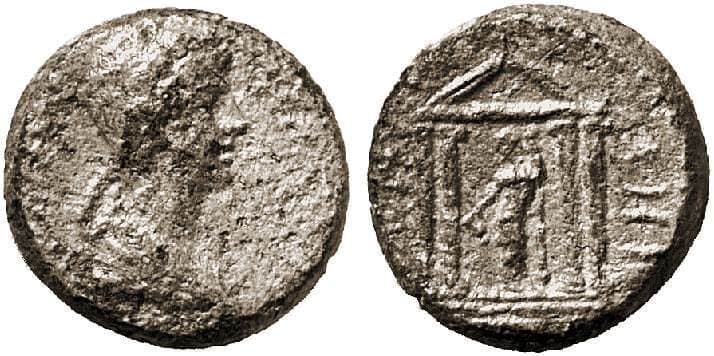 Teos RPC 2517 Agrippina II, AE15 of Teos, Ionia
