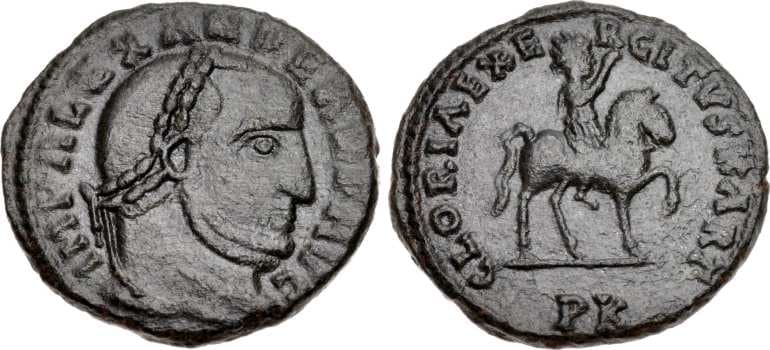 Carthage RIC VI 66 var Alexander, AE follis, Carthage mint, AD 308-311