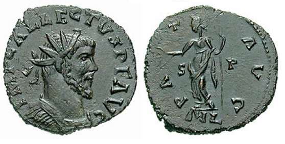 RIC 28 S-P Allectus AE Antoninianus