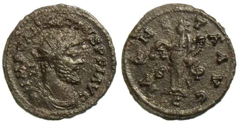 RIC 82 var Allectus AE Antoninianus, Camulodunum mint