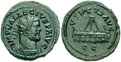 RIC 128 Allectus AE Quinarius