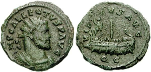RIC 130cf Allectus AE Quinarius