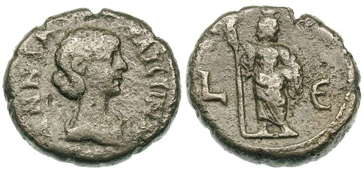 Alexandria Milne 2857 Annia Faustina Billon tetradrachm of Alexandria