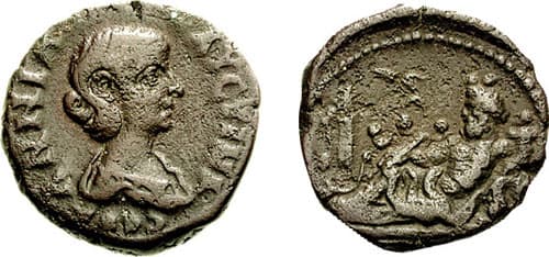 Alexandria Milne 2863 Sear5 7709 Annia Faustina Potin Tetradrachm of Alexandria, Egypt