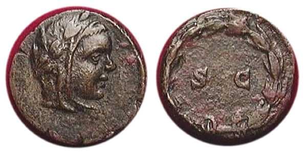 Cohen 30 Annius Verus, AE Quadrans, ca
