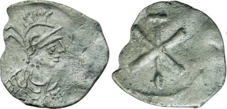 Bendall 12 Anonymous AR Third-Siliqua, AD 580-600
