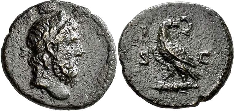 RIC II, 1 AE quadrans, 17mm, anonymous issue, Time of Domitian to Marcus Aurelius