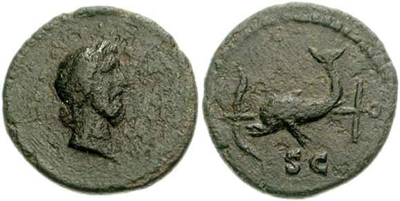RIC II 16 AE quadrans, 18mm, anonymous issue, time of Domitian to Ant