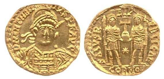 RIC 2825v Anthemius, AV solidus, 4