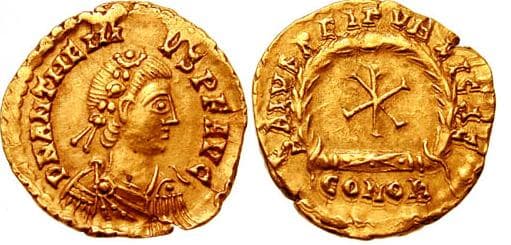 RIC 2837 Anthemius, AV Semissis, Constantinople