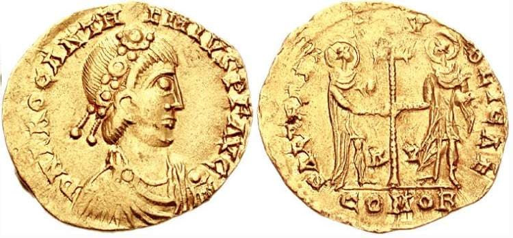 RIC 2866 Anthemius, AV Solidus, Ravenna mint