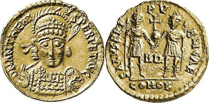 RIC 2890 Anthemius, AV Solidus, Milan