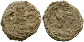 Alexandria Dattari 2092 Antinous, Lead tessera (18mm, 3