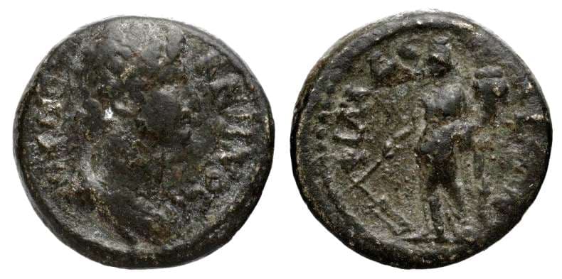 Philadelphia Mionnet IV, 569 Antinous, AE18 of Philadelphia, Lydia