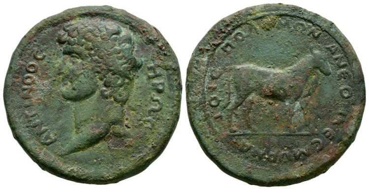 Smyrna SGI 1331 FAKE Antinous, AE38 FAKE, copying Smyrna, Ionia