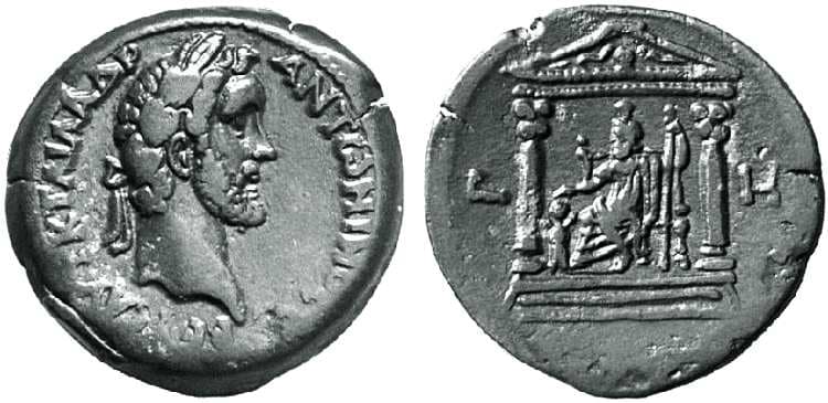 Alexandria Dattari 3057 Antoninus Pius, AE34 drachm of Alexandria, Egypt