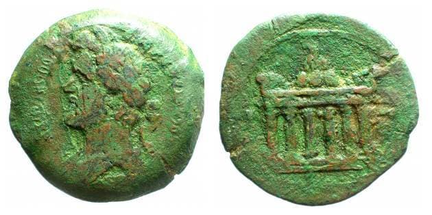Alexandria Emmett 1448 var Antoninus Pius, AE drachm of Alexandria, Egypt
