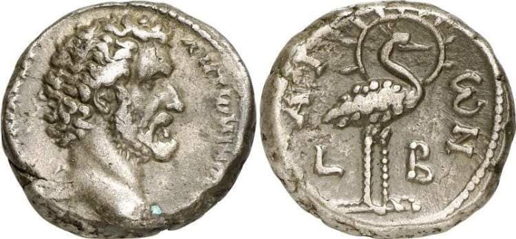 Alexandria Milne 1600 Antoninus Pius, AR tetradrachm of Alexandria, Egypt
