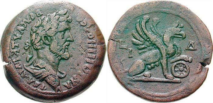 Alexandria Milne 2114-2120 var Antoninus Pius AE drachm of Alexandria, Egypt