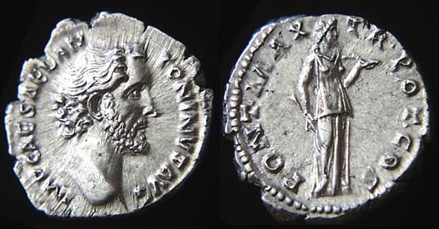 RIC 1b Antoninus Pius, as Augustus, Denarius
