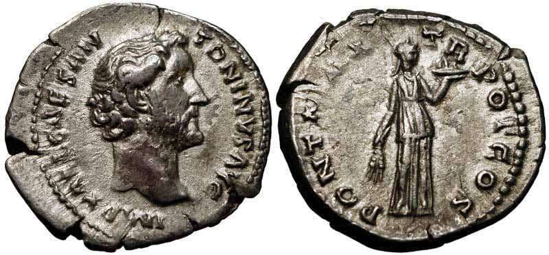 RIC 5a Antoninus Pius, AR denarius