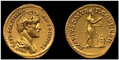 RIC 13a Antoninus Pius AV Aureus