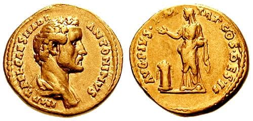 RIC 14b, Aureus Antoninus Pius AV Aureus