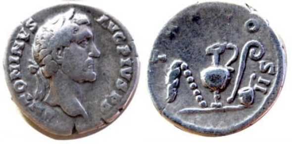 RIC 45 var Antoninus Pius Denarius