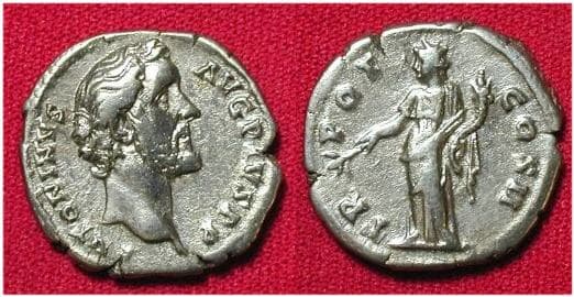 RIC 51a Antoninus Pius Denarius