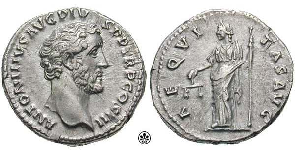 RIC 61 Sear 4049 Antoninus Pius Denarius