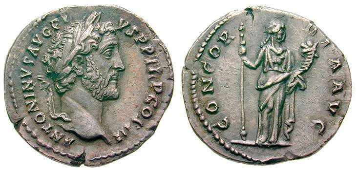 RIC 65c Antoninus Pius AR Denarius 17-18mm; 2