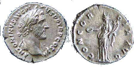RIC 66 Antoninus Pius Denarius AD 140-143