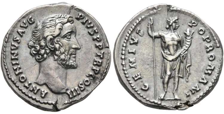 RIC 70 Sear 4085 Antoninus Pius Denarius