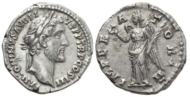 RIC 111b Sear 4087 Antoninus Pius Denarius