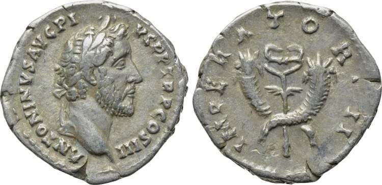 RIC 112 Antoninus Pius, AR denarius, struck AD 143-144