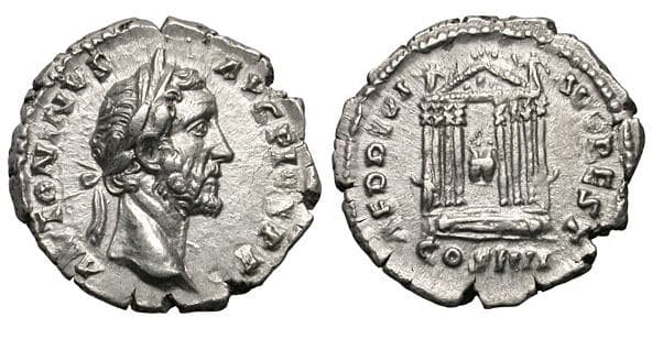 RIC 124 Antoninus Pius Denarius