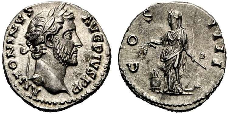 RIC 128 Antoninus Pius Denarius