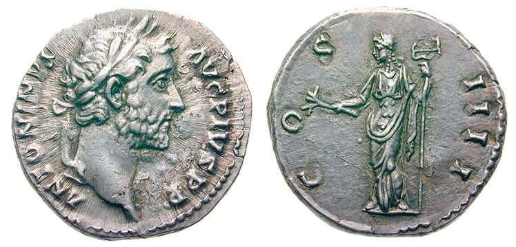RIC 130 Sear 4072 Antoninus Pius Denarius