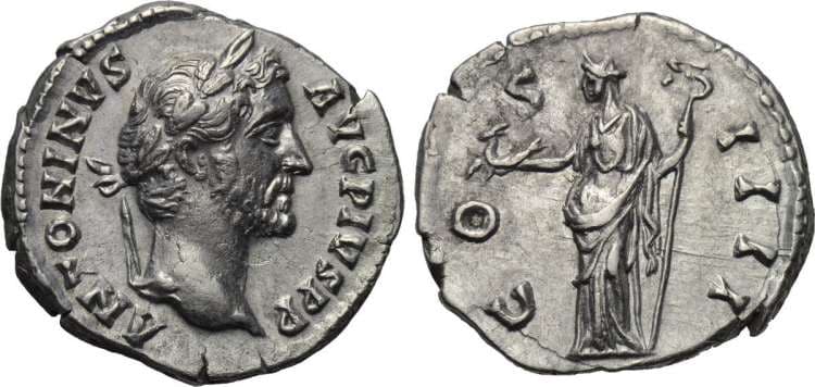 RIC 131 denarius RSC 250a Antoninus Pius Denarius