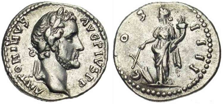 RIC 132 var Antoninus Pius Denarius
