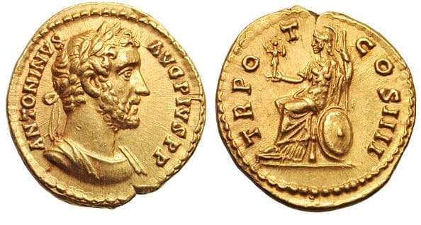 RIC 147var Calico 1658 Antoninus Pius AV Aureus