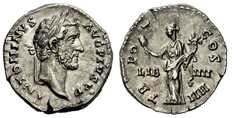 RIC 155 type 1 Sear 4089 Antoninus Pius Denarius