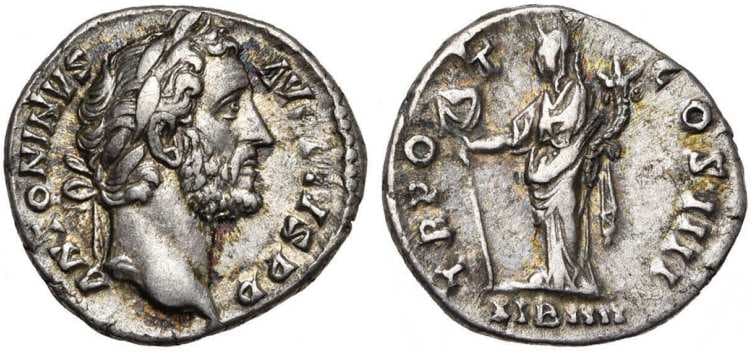 RIC 156 Antoninus Pius Denarius
