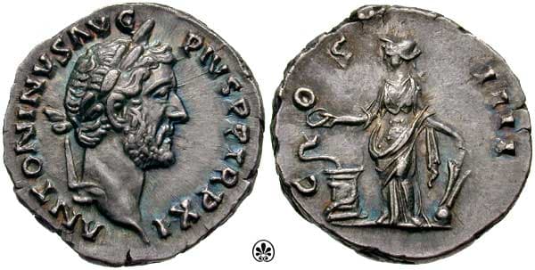 RIC 167 Antoninus Pius Denarius